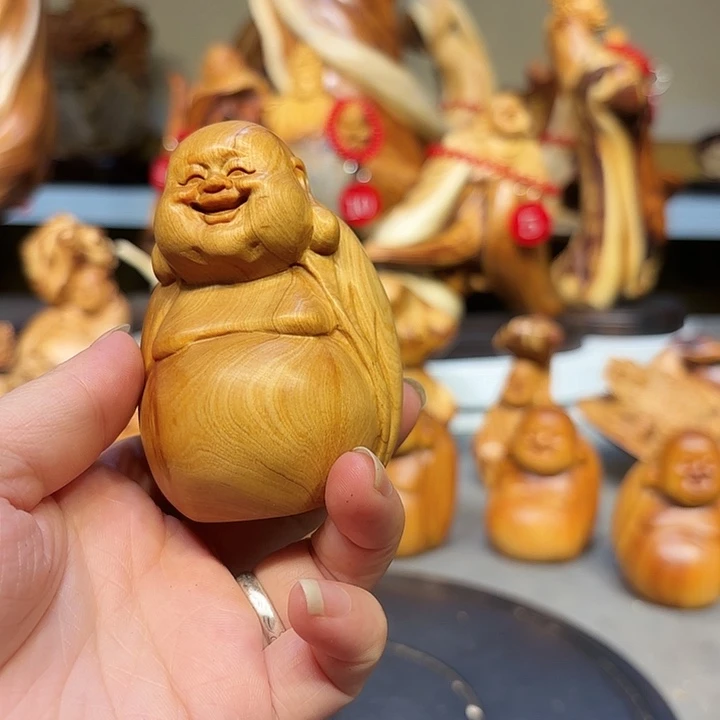 柏木太行崖柏弥勒佛