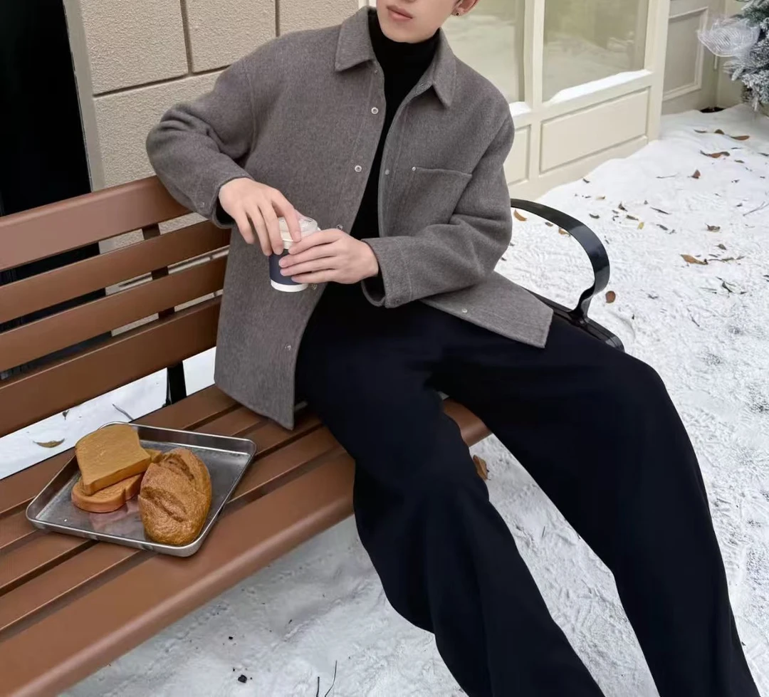 C/D 【年度限定折扣款】 纯手工长毛重磅双面羊毛衬衣款  5689#