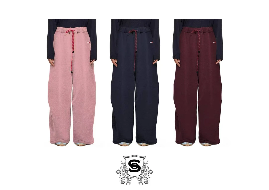 SELALA GU X OITMMTIO 桑蚕丝羊绒摇粒绒加绒休闲裤