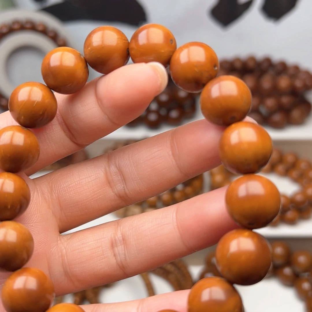 紫金鼠手串N****~13.6光珠手串