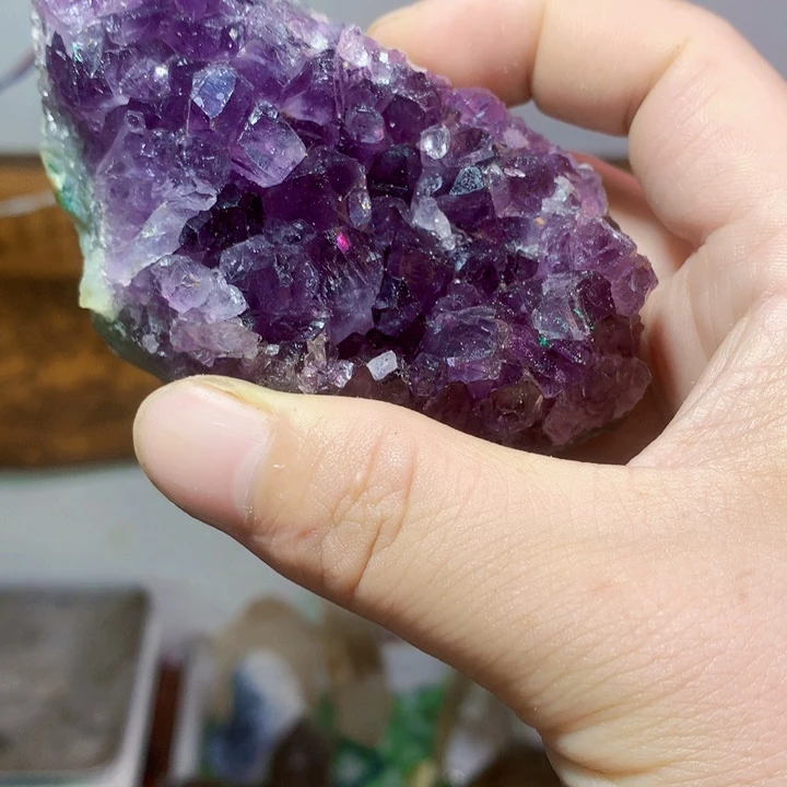澗***秋银S925镶嵌大型摆件（非配饰）紫晶