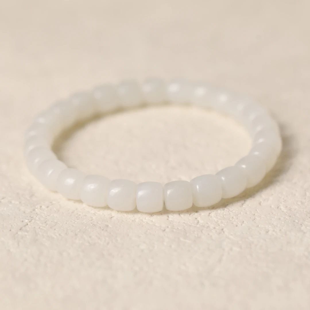 【竞拍】和田玉羊脂白8mm直切 XQZD0220-03