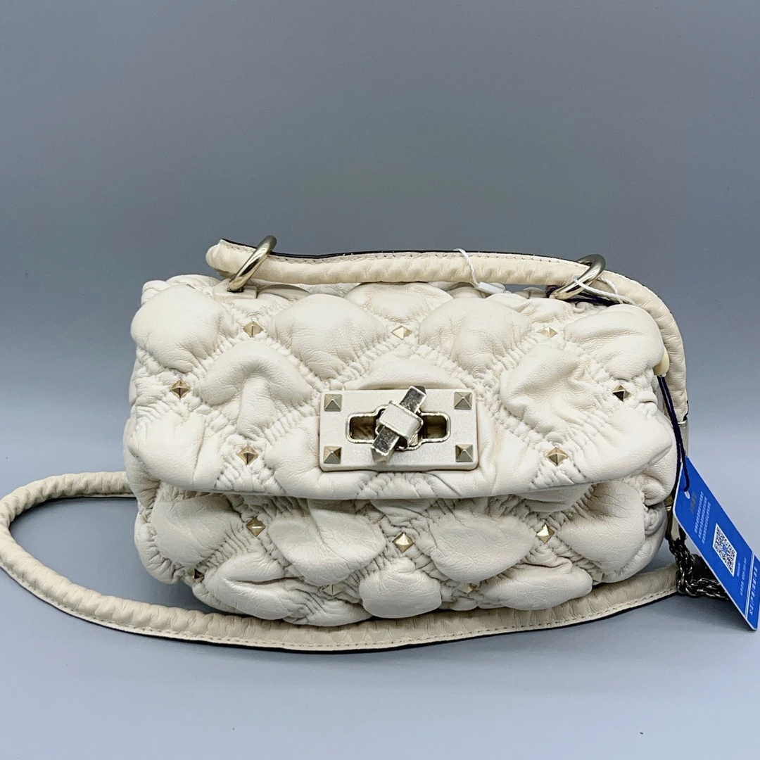 95新 Valentino/华伦天奴  白色单肩包  1668 0941