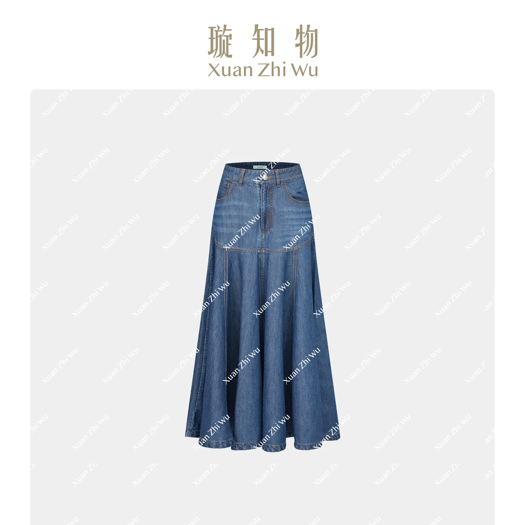 玉露牛仔半裙王璇原创设计