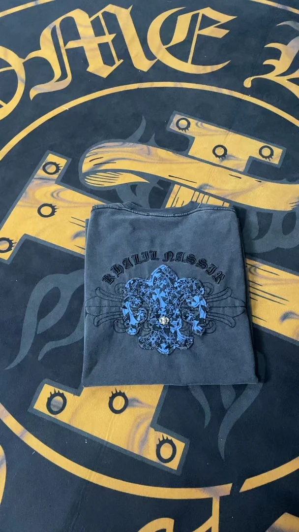 【HH】【5】【2288】2025重磅洗水贴布绣短袖纯棉男女同款百搭T恤