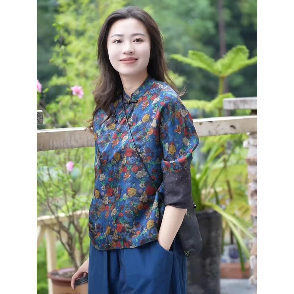 2025年早秋新款独特新中式国风上衣年轻款复古改良唐装高级感小衫