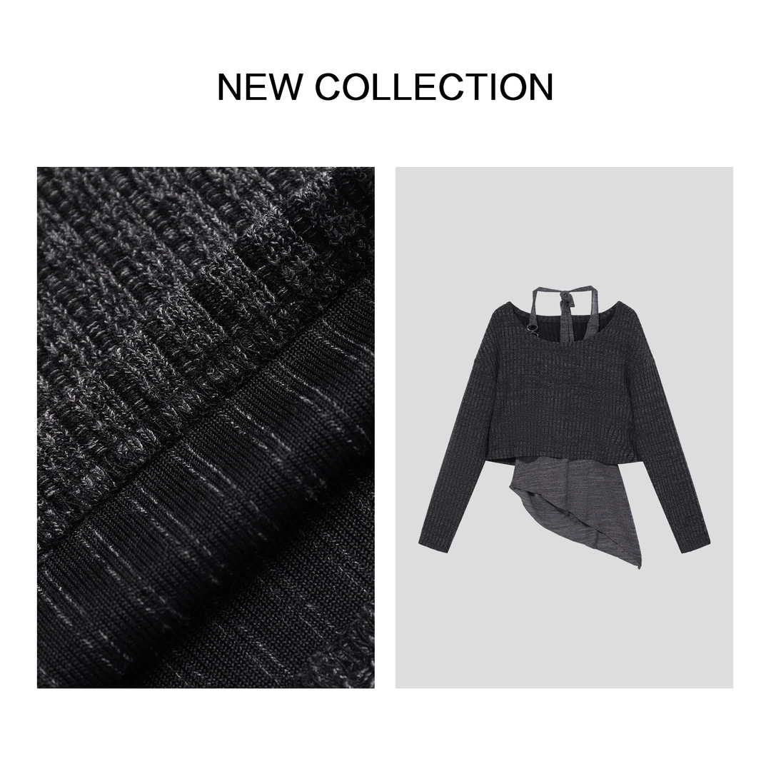 【芳芳专属】X3F39007B 女士经典款线衣配时尚背心两件套