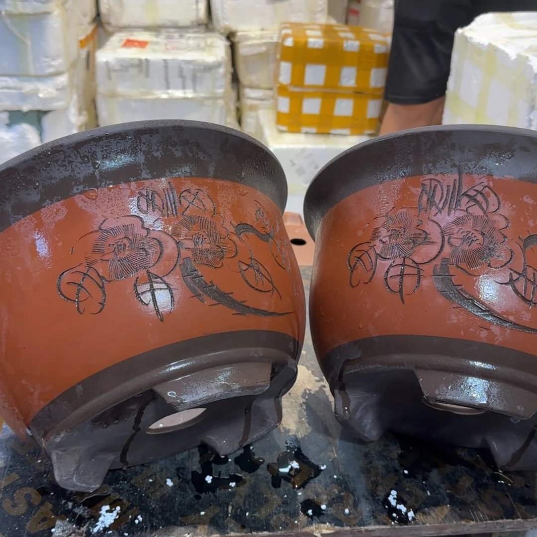 紫砂花盆口径23.14口径