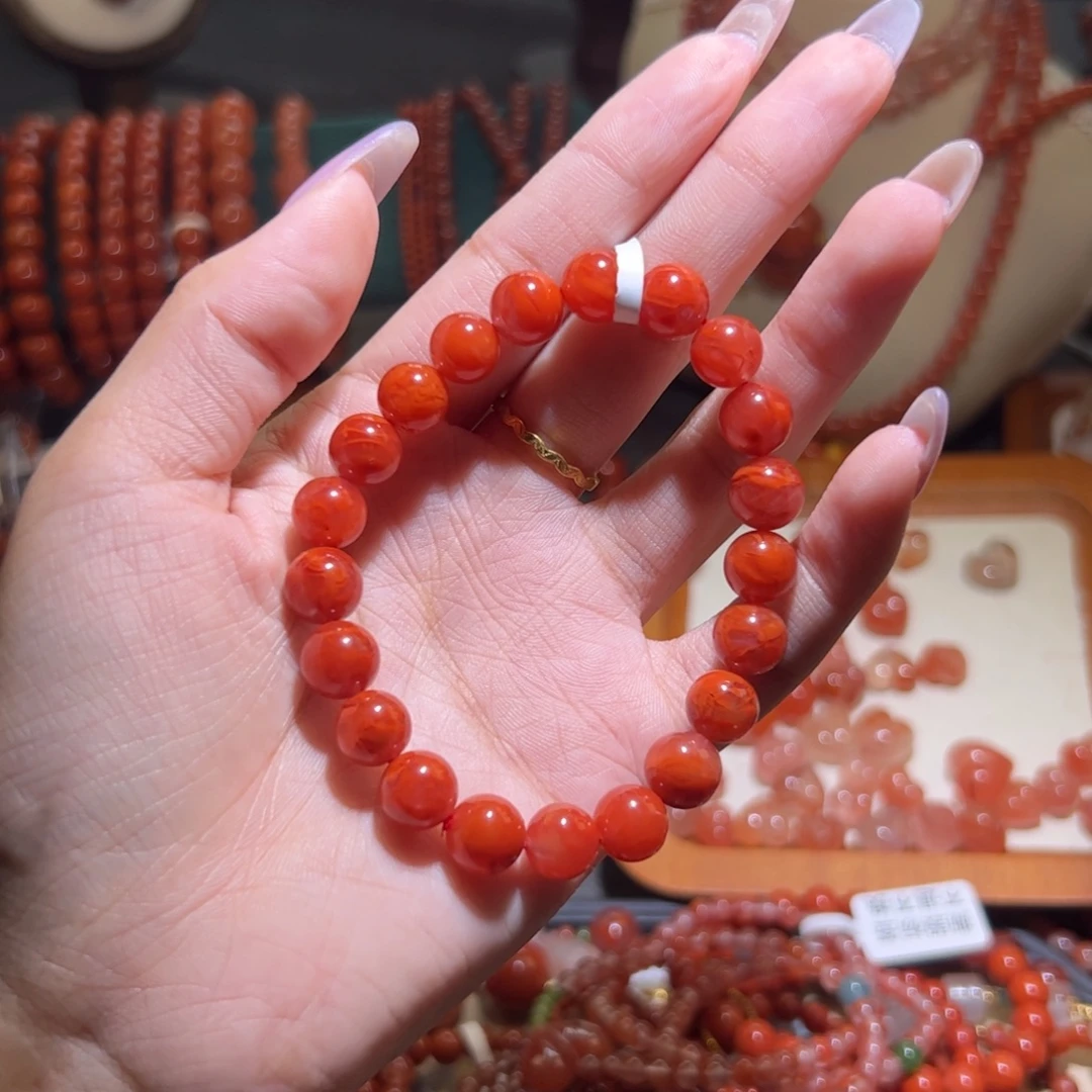 南红玛瑙未镶嵌手串9mm