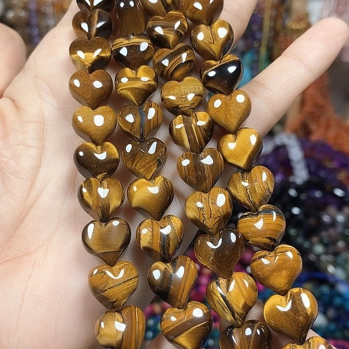 玛瑙/玉髓未镶嵌珠宝半成品天然虎眼屁桃卡12mm15颗