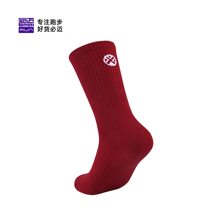 必迈运动透气跑步训练成人通用常规加厚休闲中筒袜PRSG005