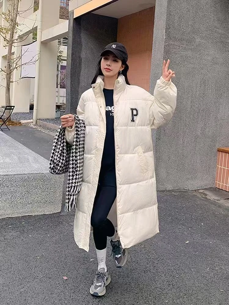 非图片款【9~15】女士中长款棉服宽松休闲时尚韩版连帽冬季