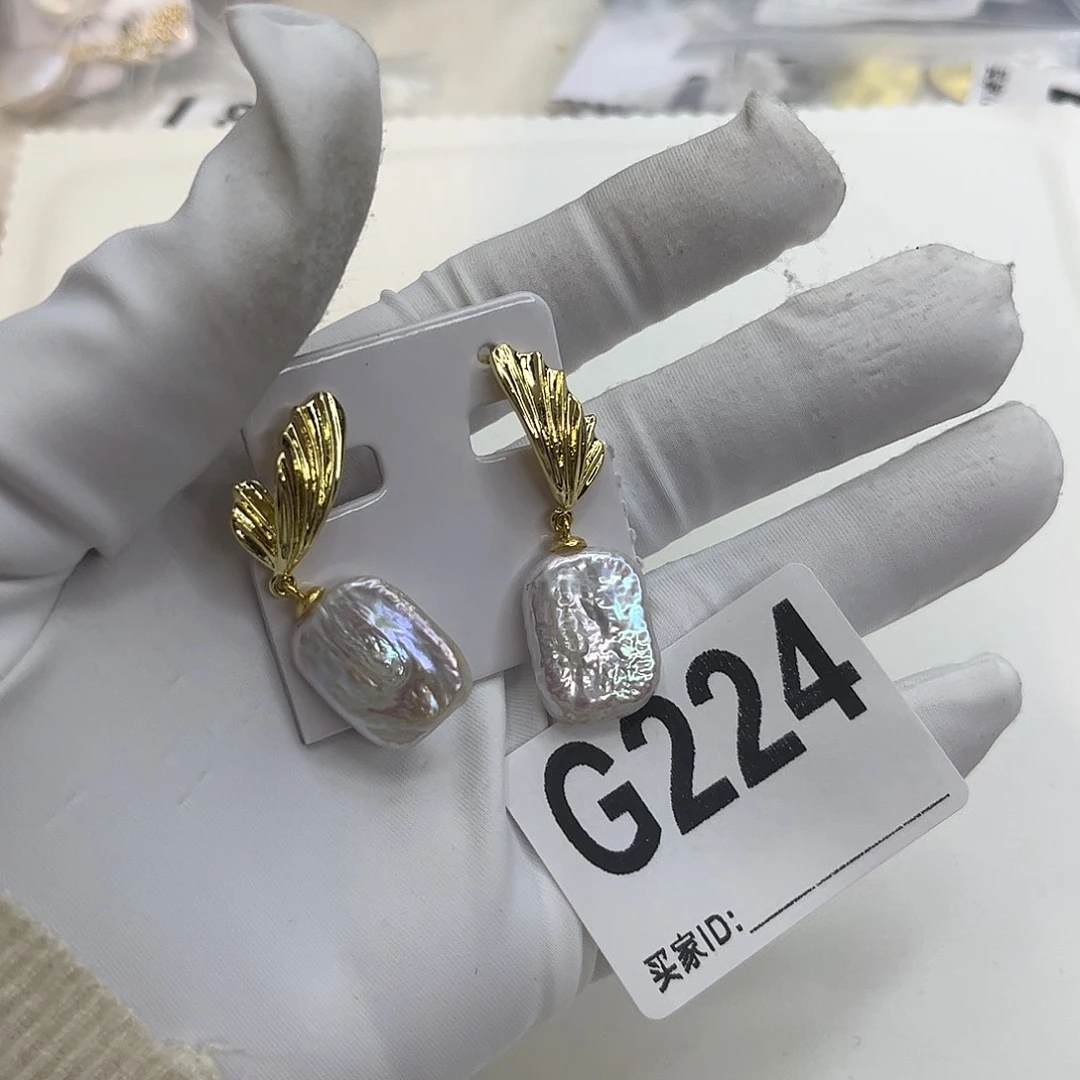 耳饰合金淡水珍珠