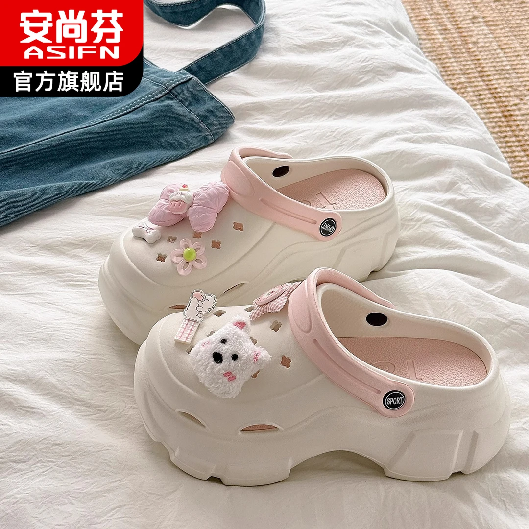 时尚百搭洞洞鞋女款2025新款爆款夏季外穿防滑防臭足弓支撑凉鞋女