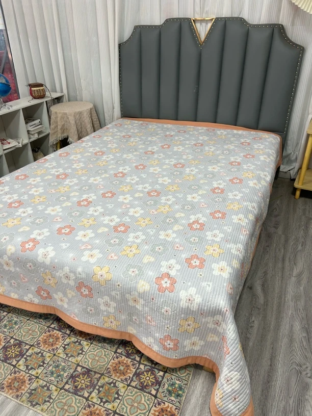 凉感丝超密道绗缝床盖