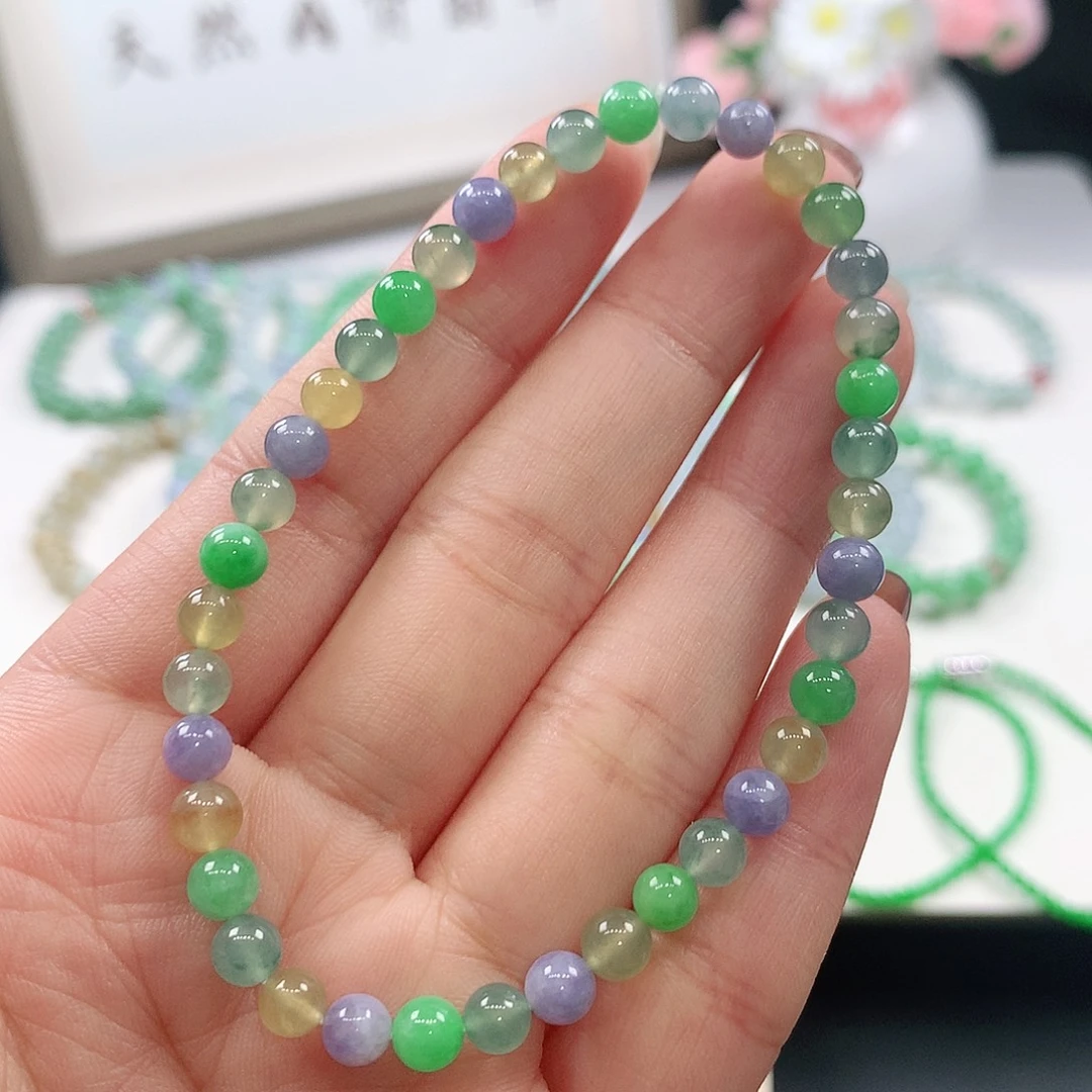 翡翠未镶嵌手链5mm