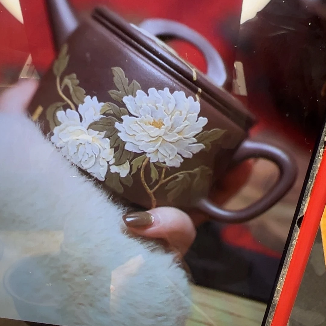 紫砂茶杯A****5牡丹壶定制版