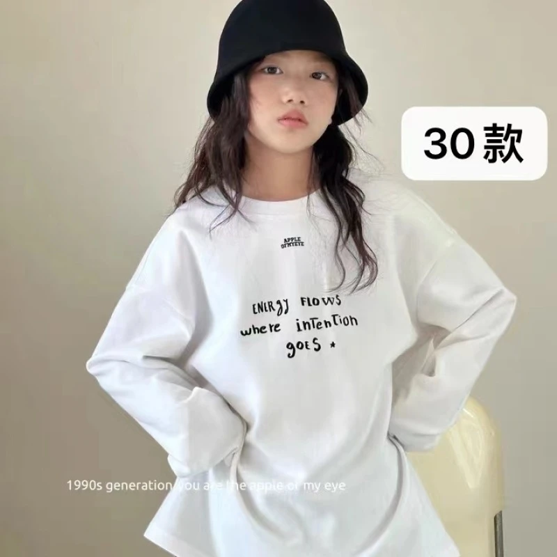 0210wz[上衣]儿童春季韩版休闲字母印花打底衫T恤30款
