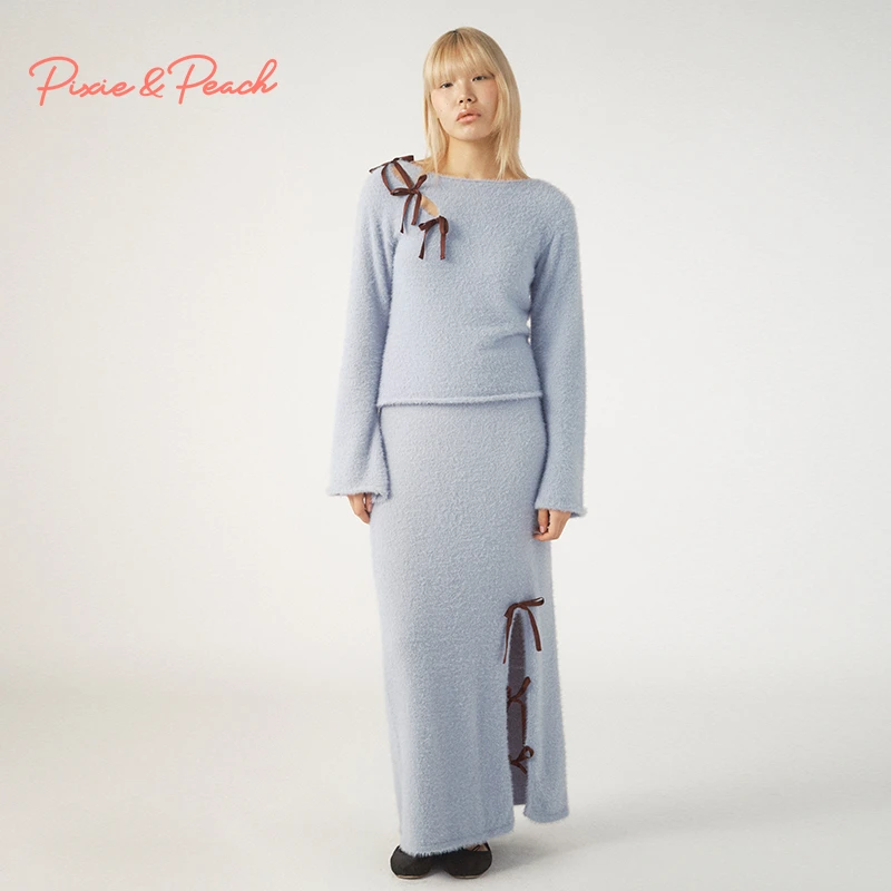 Pixieandpeachclub2025春秋可外穿家居服套装优雅时尚百搭