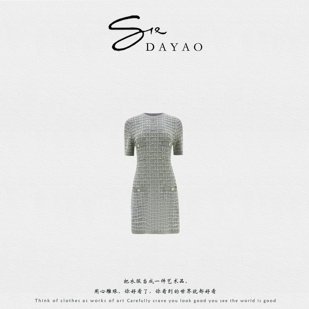「DAYAO」连衣裙蕾丝A字裙长裙休闲风气质裙子常规轻职风WYAF258299