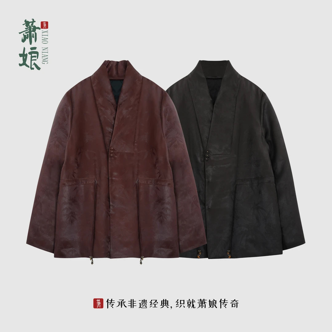 萧娘【龙凤呈祥】香/红云纱绵羊毛外套秋冬棉服新中式棉衣XNA0147