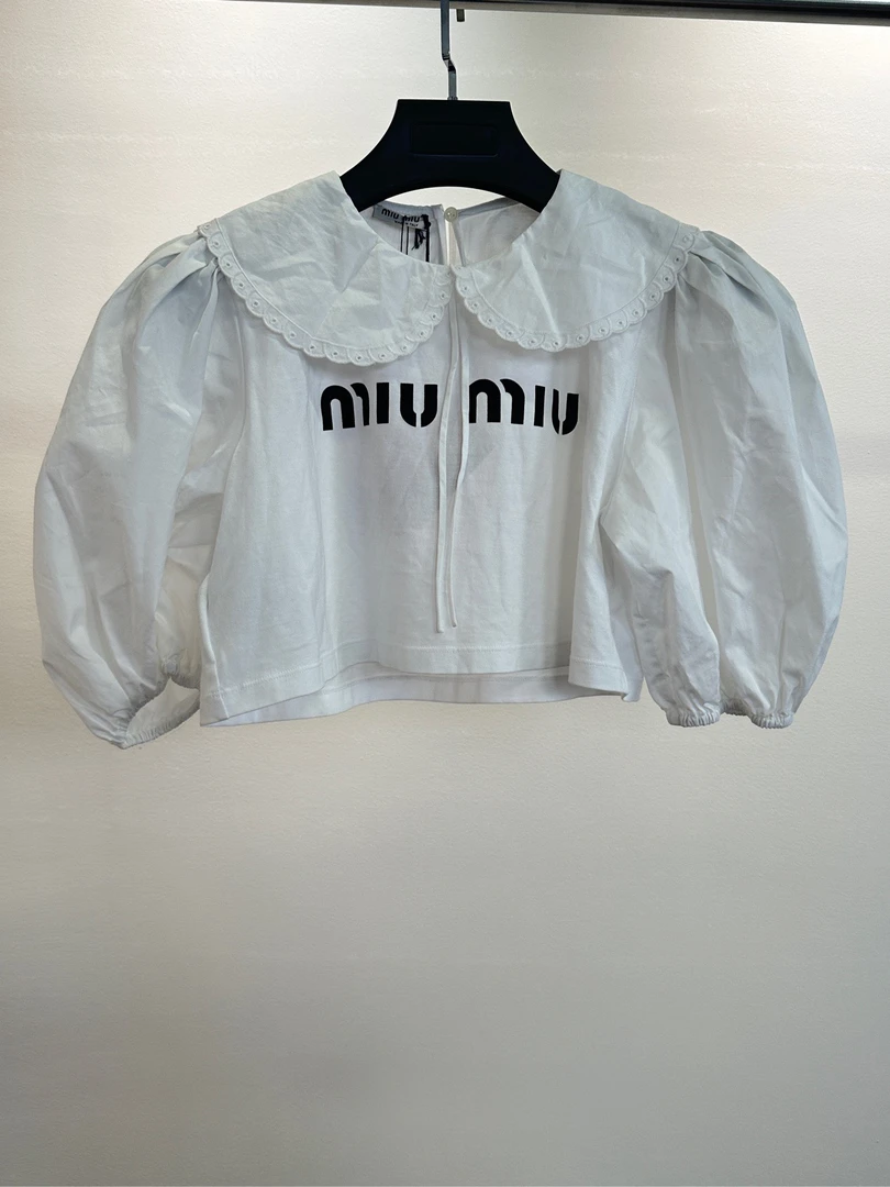 【sm014105】miumiu/缪缪 娃娃领短款裁短上衣 XS码 全新未使用