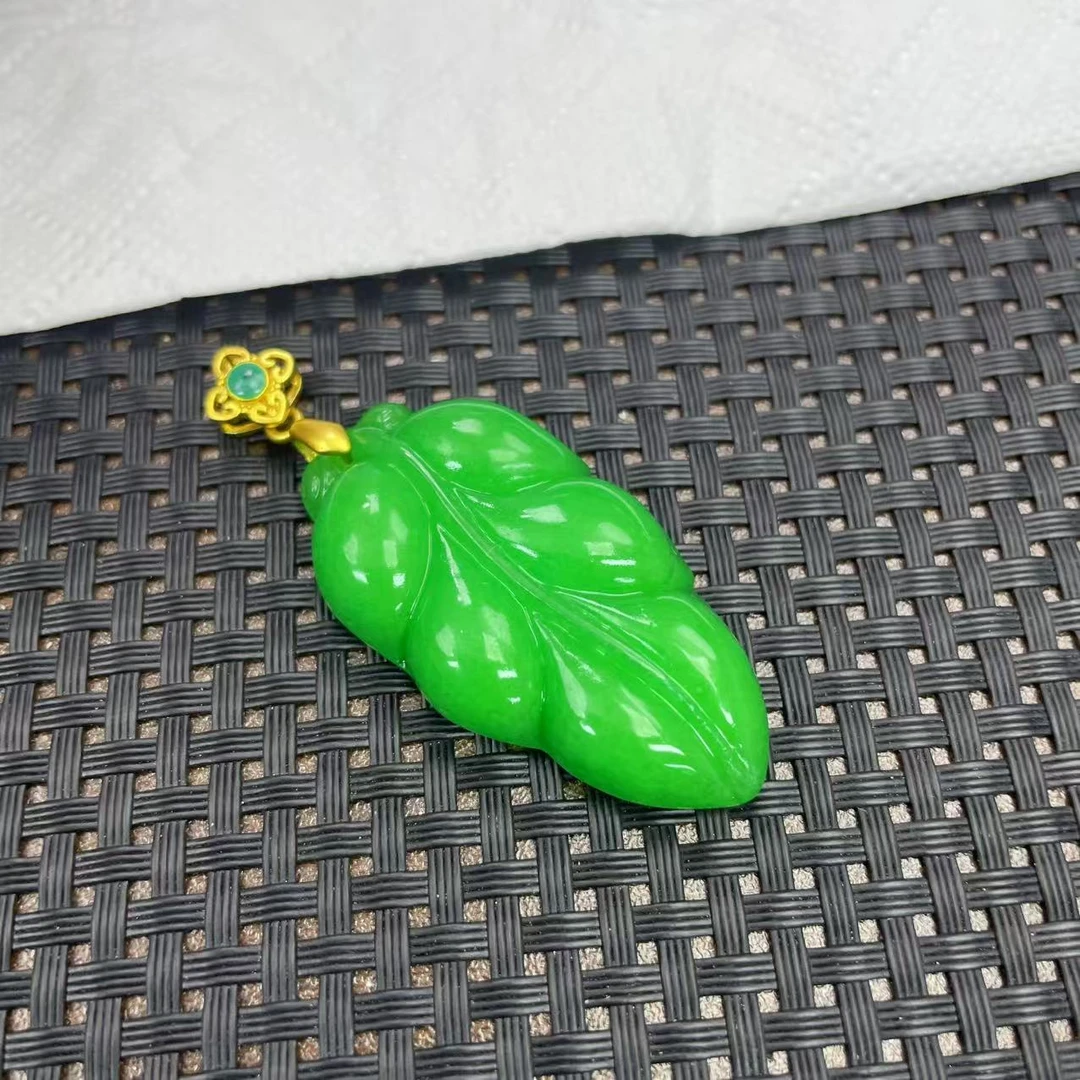 【大喜儿】苹果绿叶子吊坠-12WQ1906