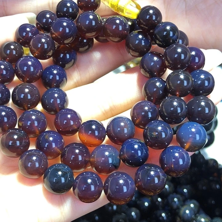 未镶嵌琥珀手链用****7黑加仑帝王紫紫罗兰满紫杉醇项链