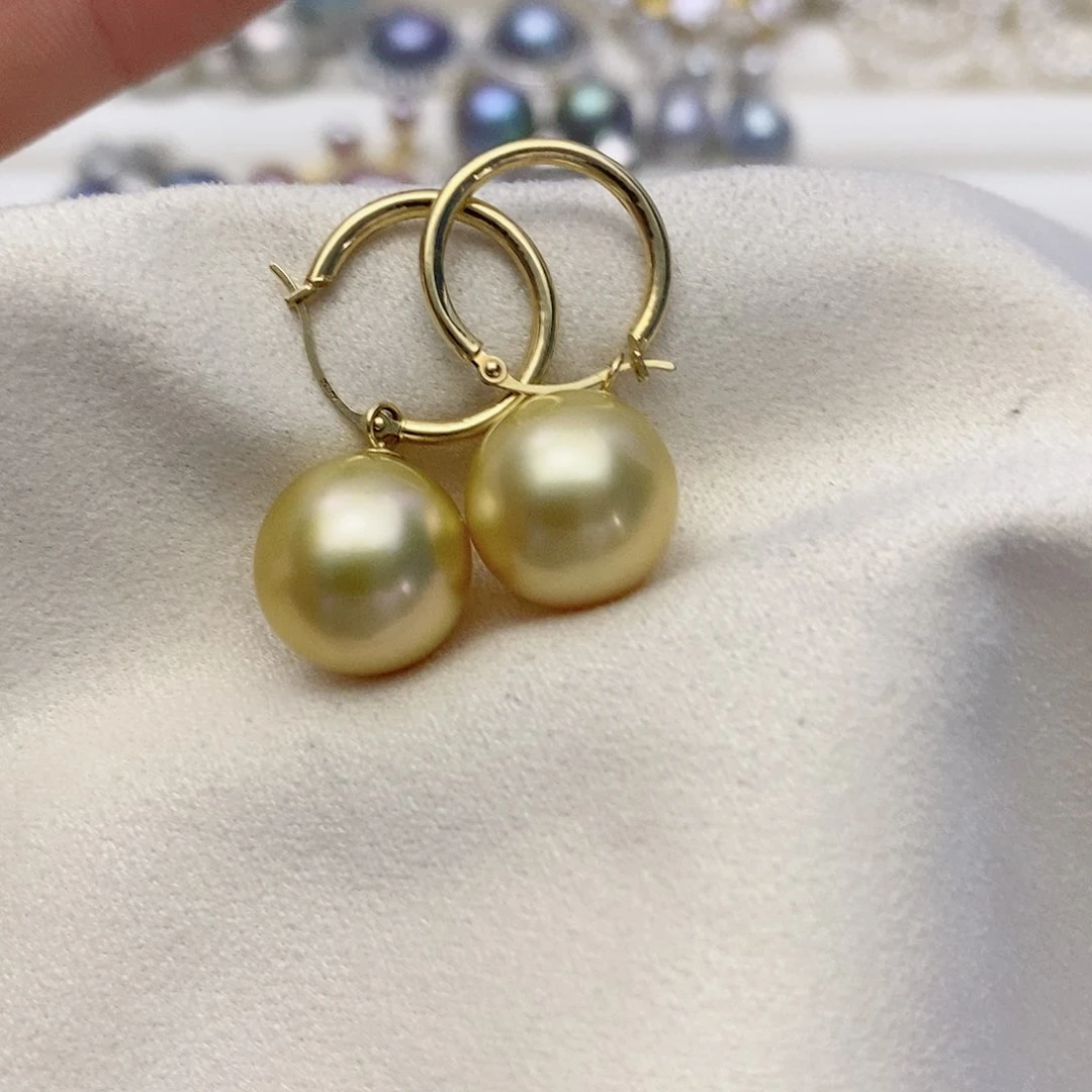 【闪购商品】海水珍珠耳饰18K金镶嵌潇*45