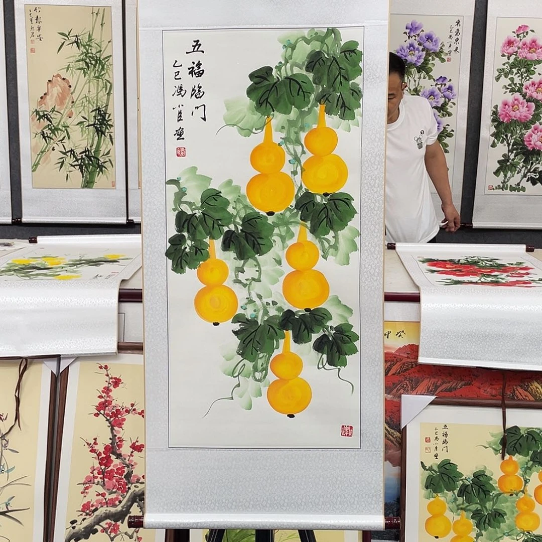 国画手绘手写作品