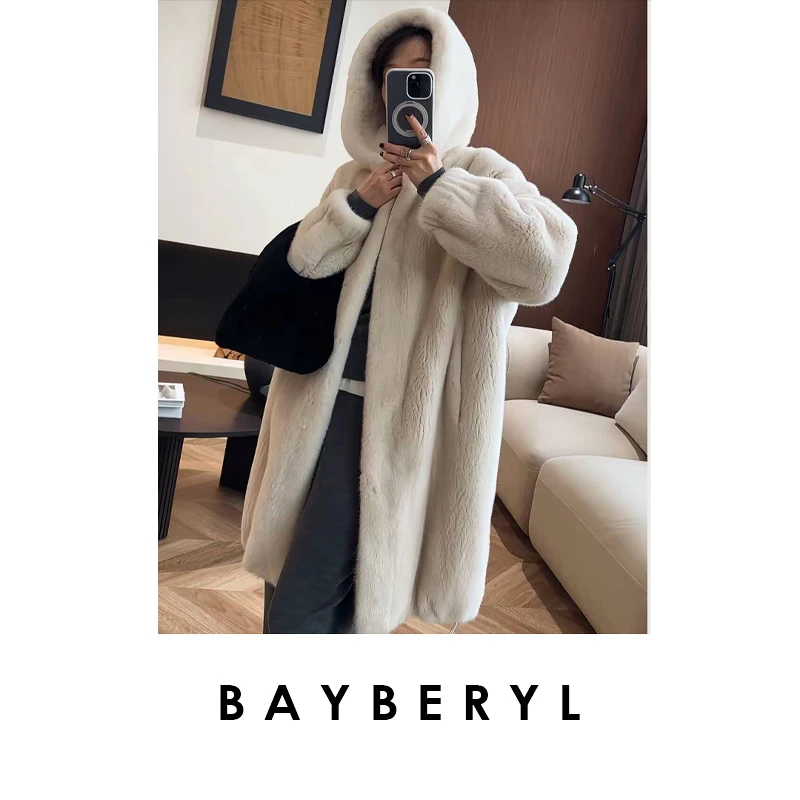 BAYBERYL老贝蓝宝石水水廓形连帽冬轻奢时尚冬外套PY4K0509-11/11