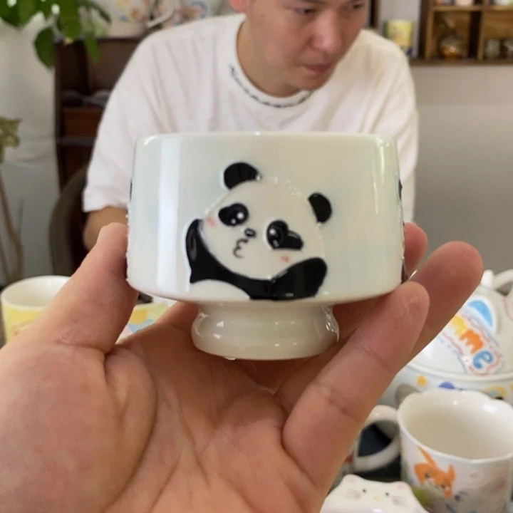 爱***念瓷片景德镇釉下彩手绘