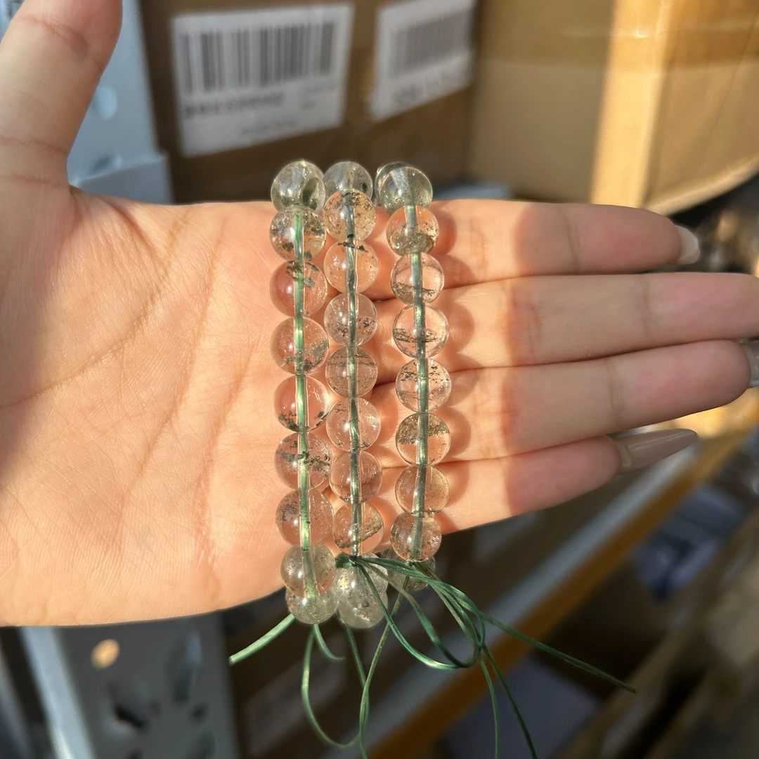 7A天然千层绿幽灵手链多样性发一