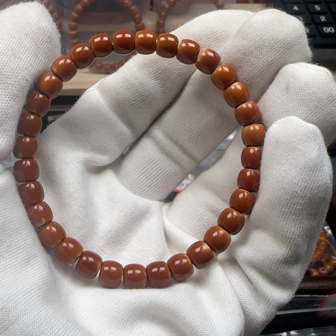 手串橄榄核老挝单圈极限弧正三花7.1mm