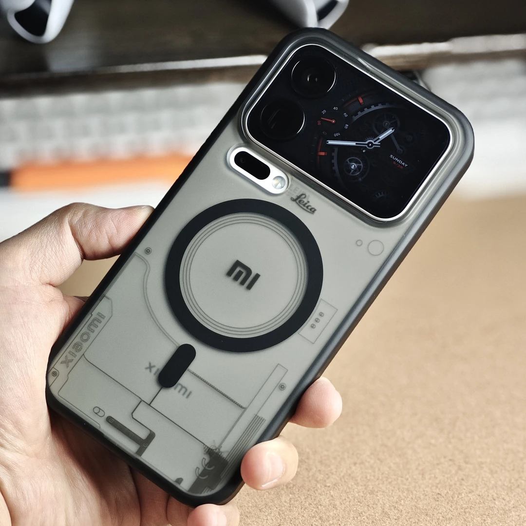 适用于小米17promax磁吸赛博朋克设计手机壳全包防摔磨砂保护壳