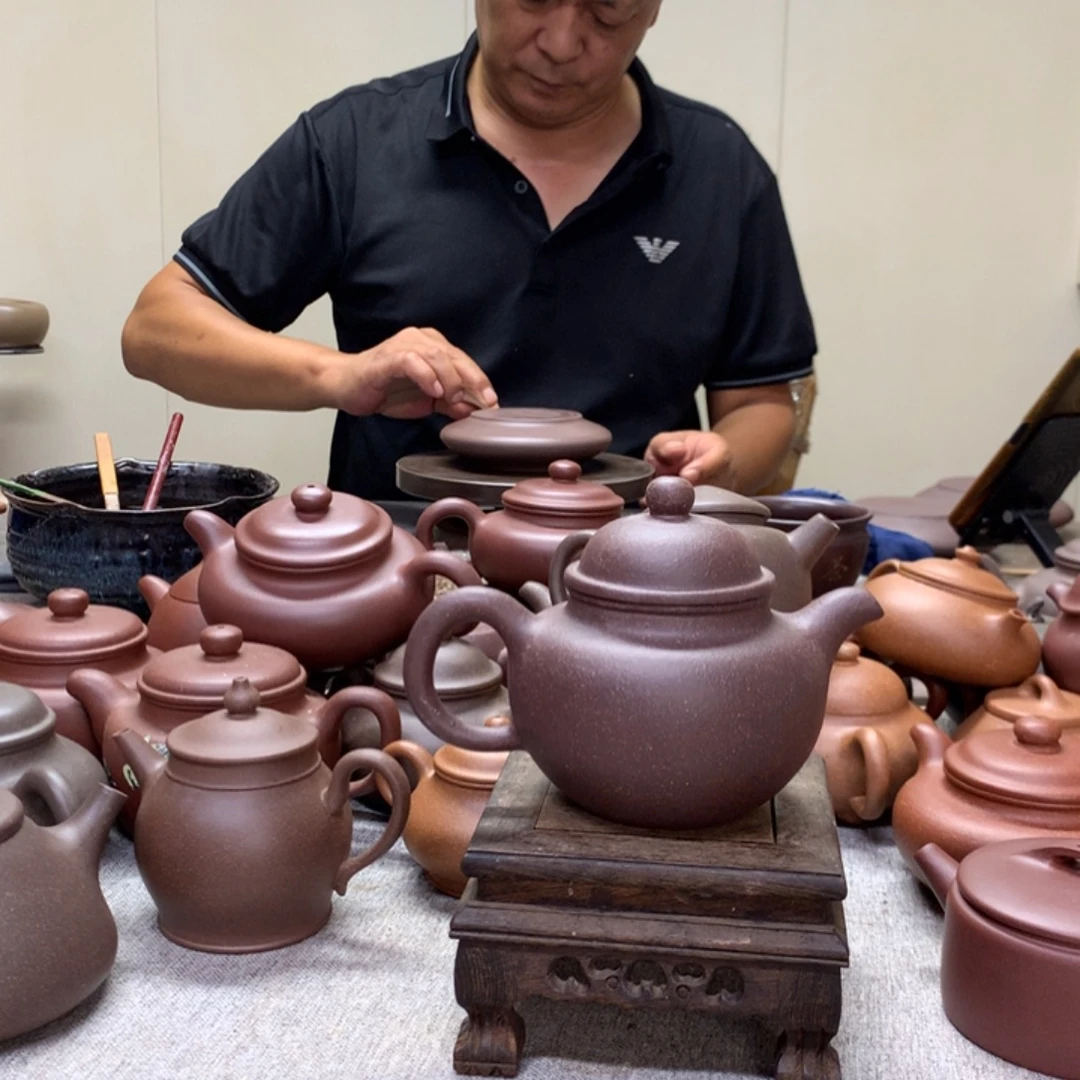 茶壶紫泥掇球300 C半手工制作