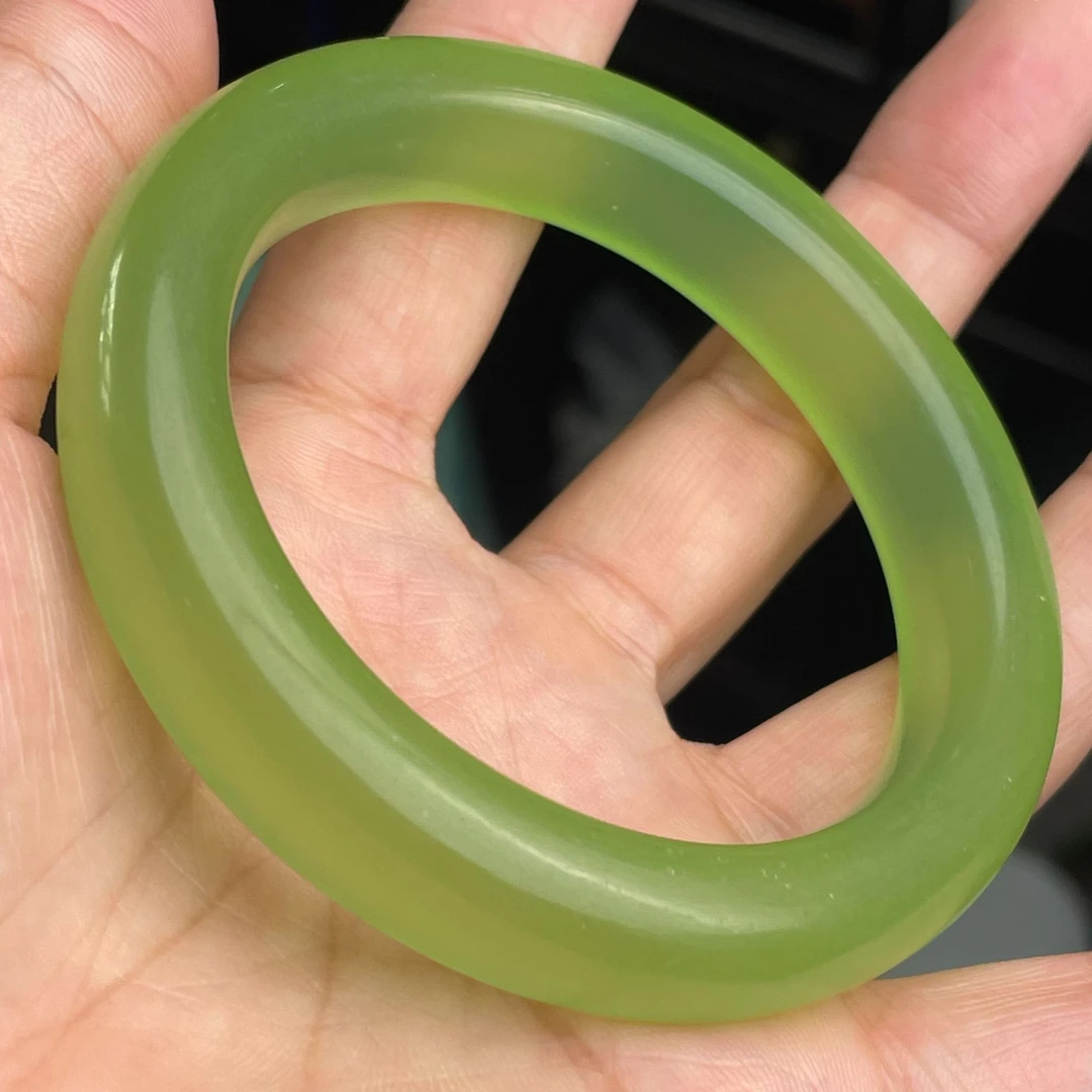 非金属珐琅手镯 苹果绿 泥鳅背 手镯