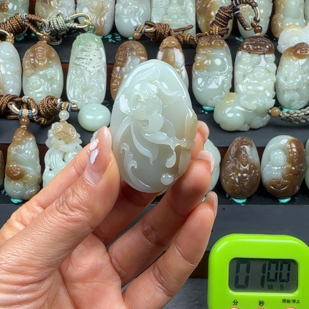 和田玉挂件未镶嵌伏**龙