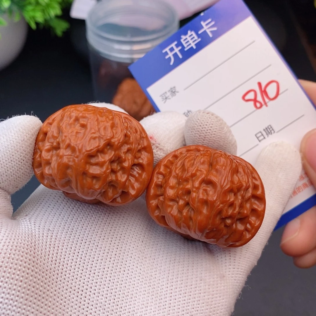 文玩核桃把件39球白810