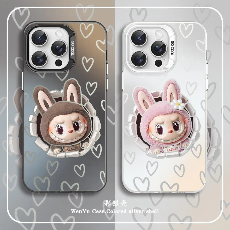 适用镂空爱心labubu个性华为nova14高级感pura70泡泡玛特p8手机壳