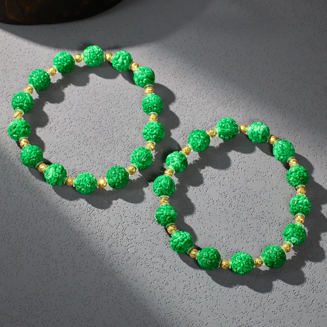 【歪歪】翡翠手串*18K镶嵌（多样性发一）XB-H9700