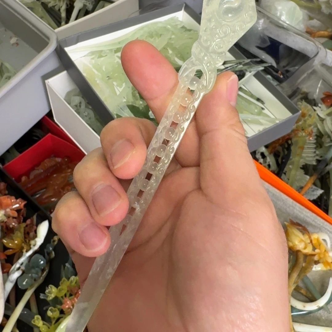 岫玉发饰未镶嵌明君玉簪就是好看