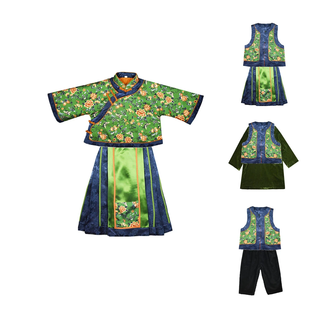 2025秋冬新款儿童汉服宝宝新中式改良马面裙国风姐弟装男童新年装