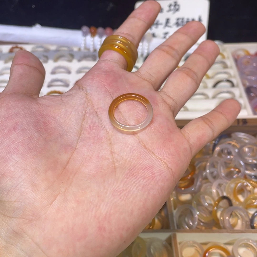 玛瑙/玉髓戒指未镶嵌17号18mm