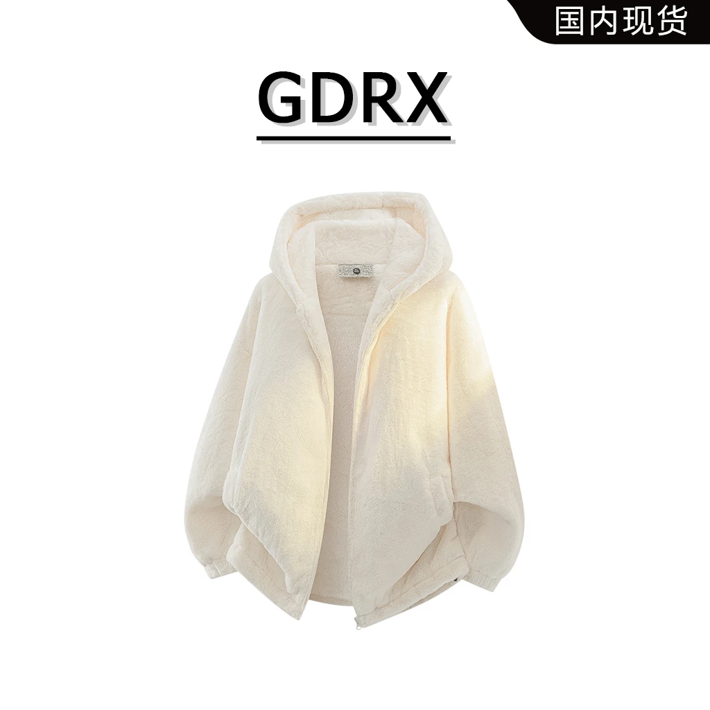 GDRX日系简约连帽棉服男款秋冬高级感宽松百搭上衣外套轻奢男装