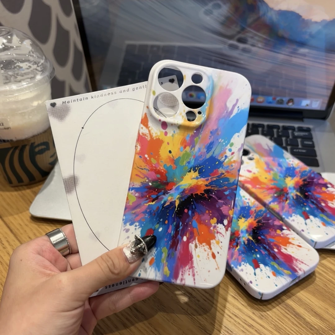 艺术泼墨适用苹果iPhone15手机壳华为vivo小米14oppo个性荣耀女男