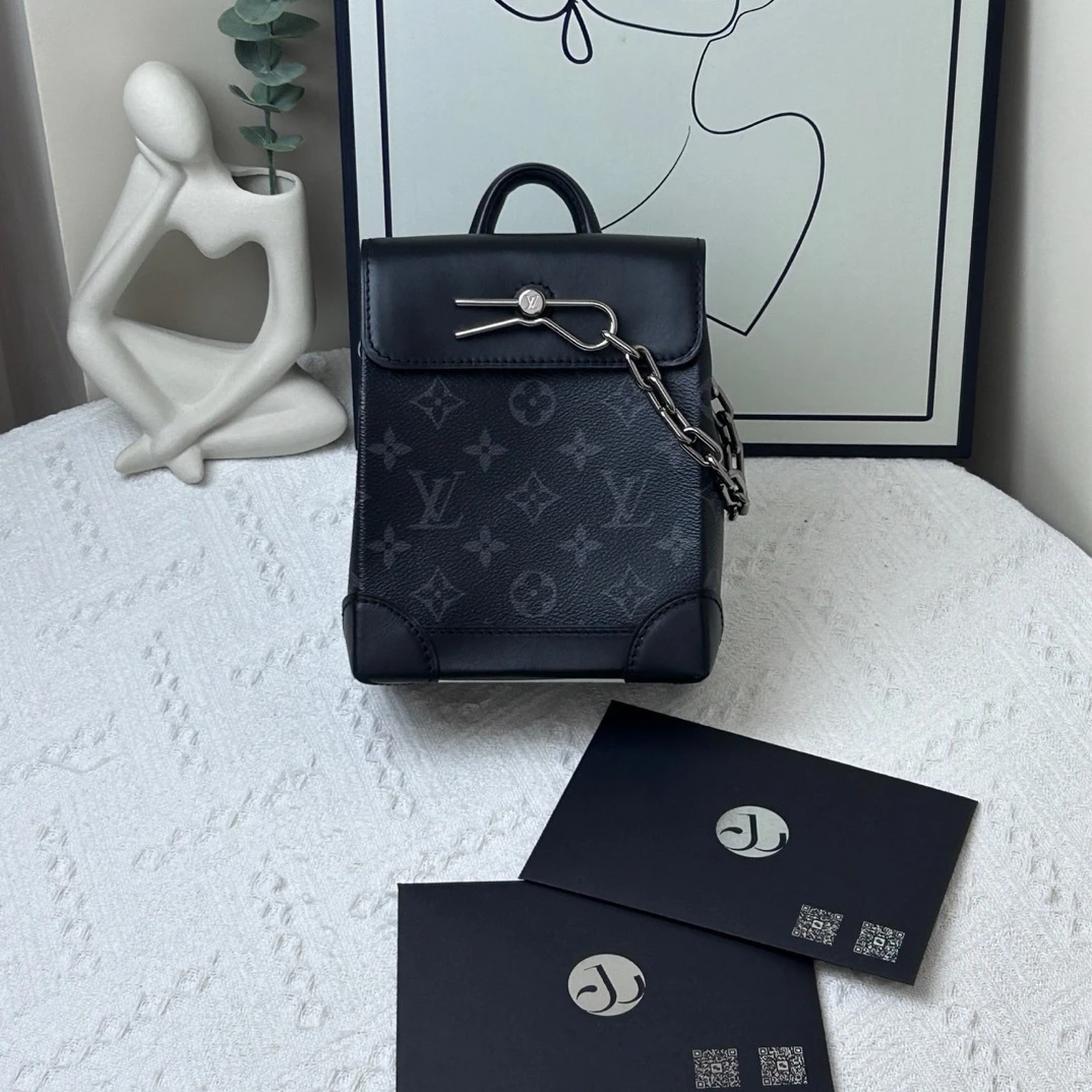 95新 LouisVuitton/路易威登 steamer 黑武士斜挎 芯片款/JW5358