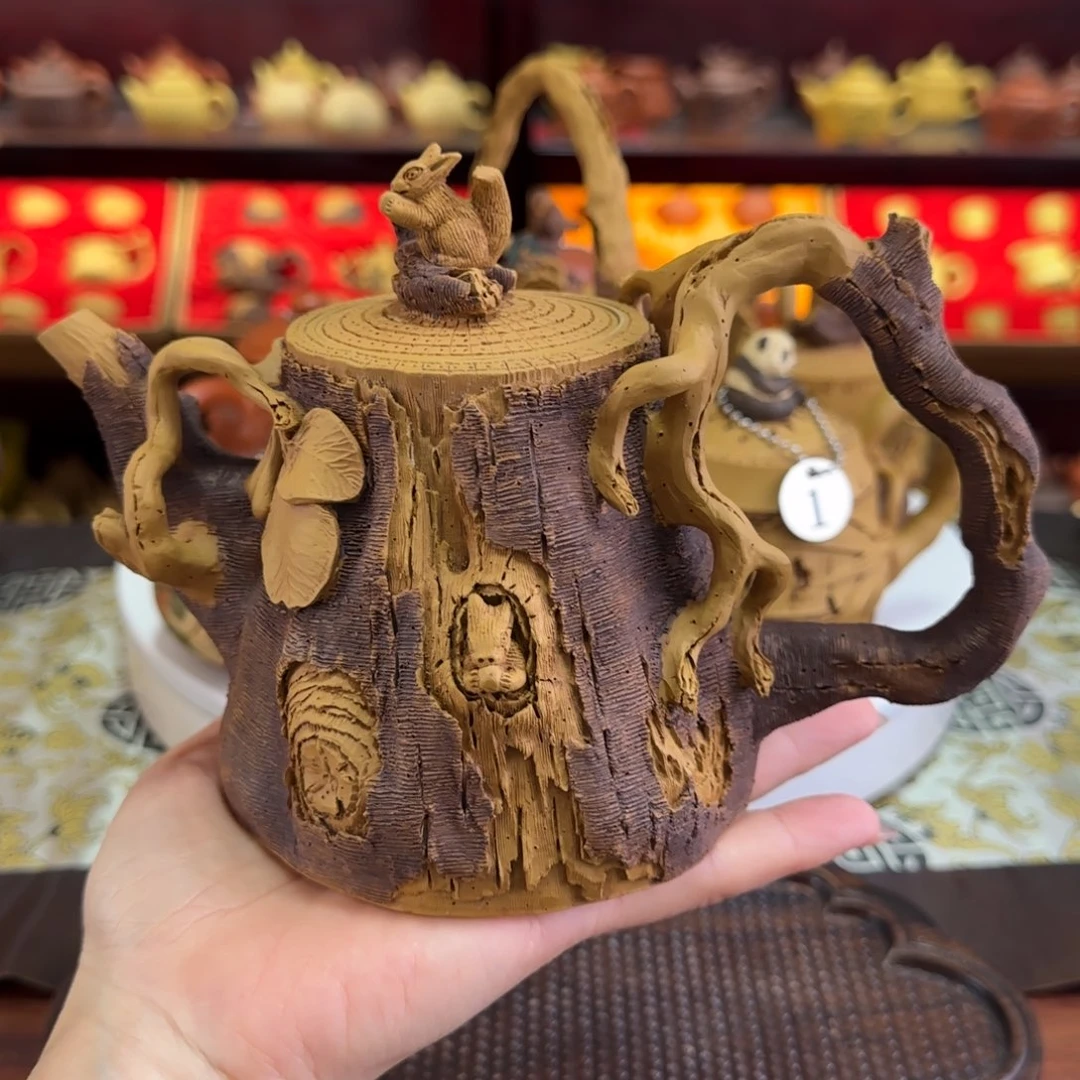 茶壶段泥枯木松鼠