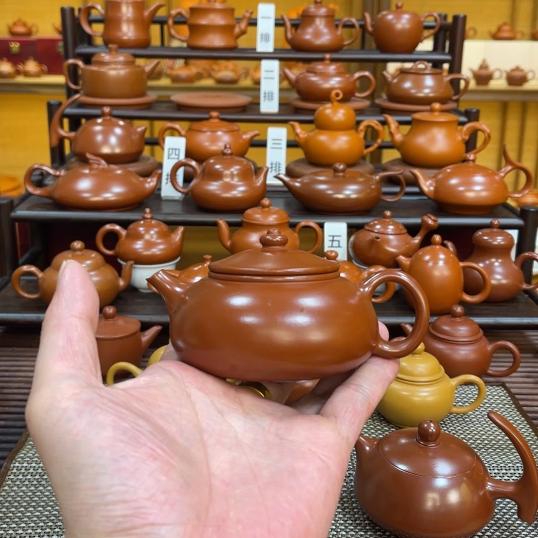 茶壶紫砂来**长潮州手拉壶
