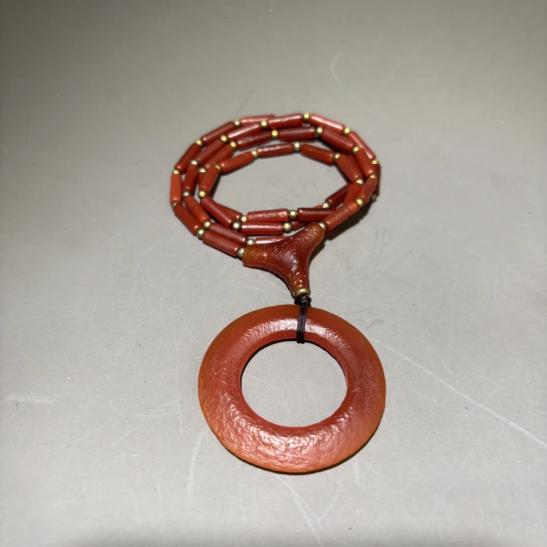 HZ83272玛瑙三才环挂件-朵云轩